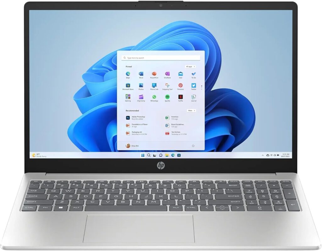 HP 15-inch Laptop with 16GB RAM and 1TB SSD for student developers